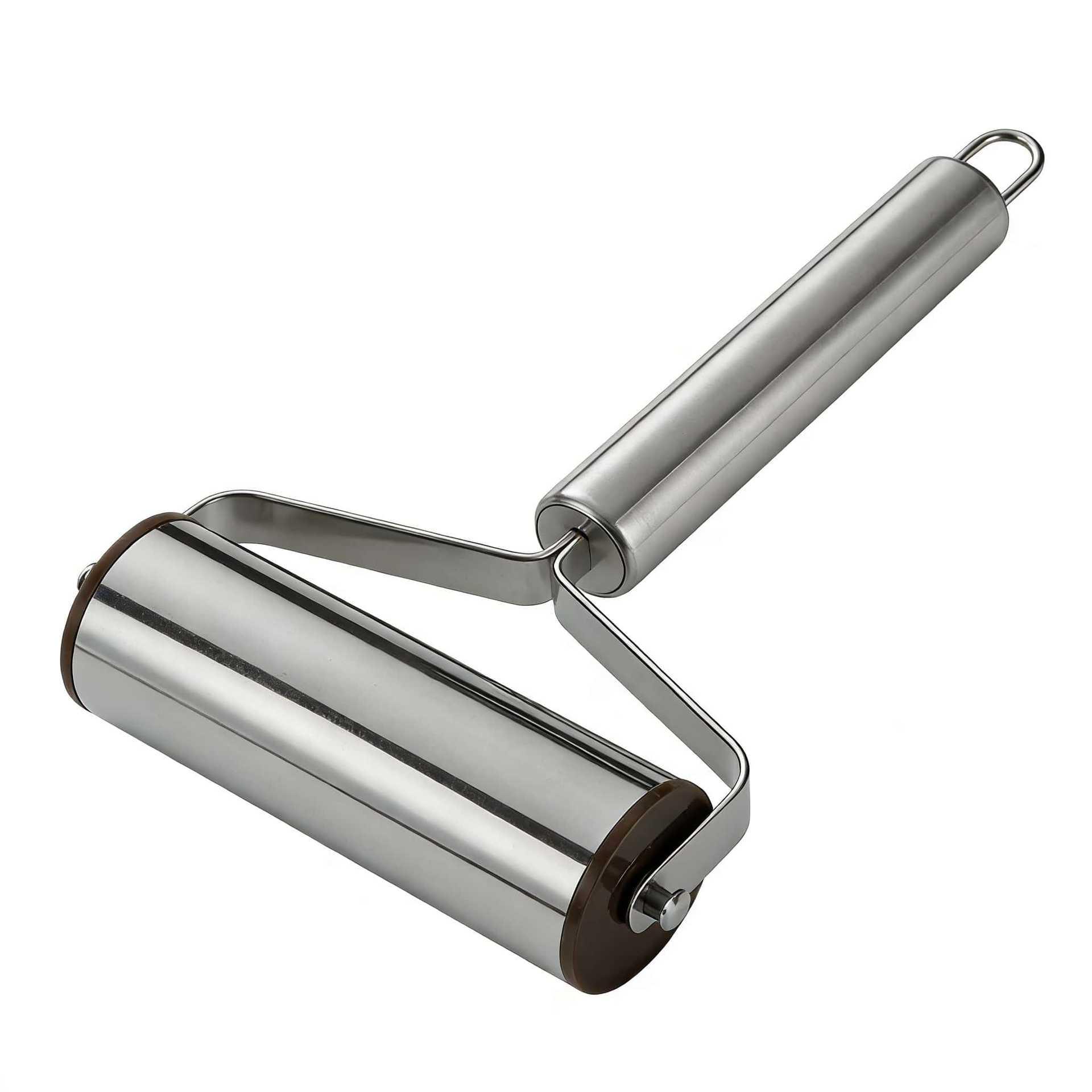 Stainless Steel Baozi & Dumpling Dough Roller - Single-Hand, Labor-Saving Design Stainless Steel Roller