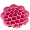 Jinshwaypets Customized Eco-Friendly Silicone Pet Dish Honeycomb Slow Feeder Bowl Anti-Slip Design Puzzle Dog Food Enrichment