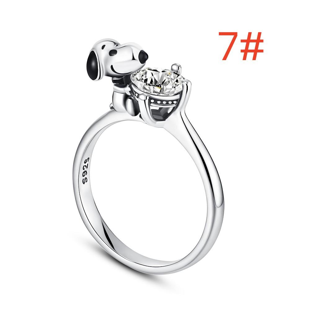 New 925 Silver Cartoon Snoopy Mickey Minnie Clip Charms Beads Fit DIY Bracelets Women Jewelry Gifts