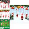 Festive Santa Claus And Snowman Parachute Hanging Toy For Christmas Home Decor