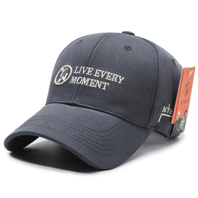 

New Embroidery Ball Baseball Cap Sports Sunscreen Men s and Women s Sun Hats Breathable Versatile Casual Duck Tongue Adjustable сірий колір