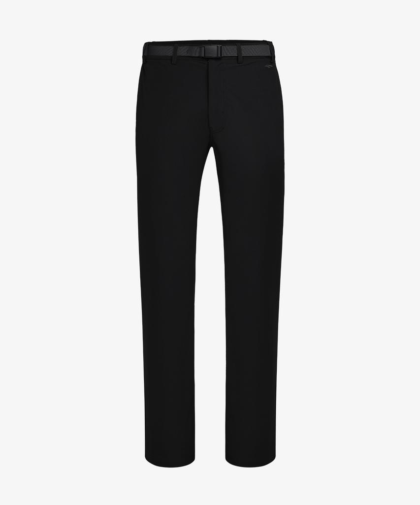 Baellob Plain Good Belt Pants Black