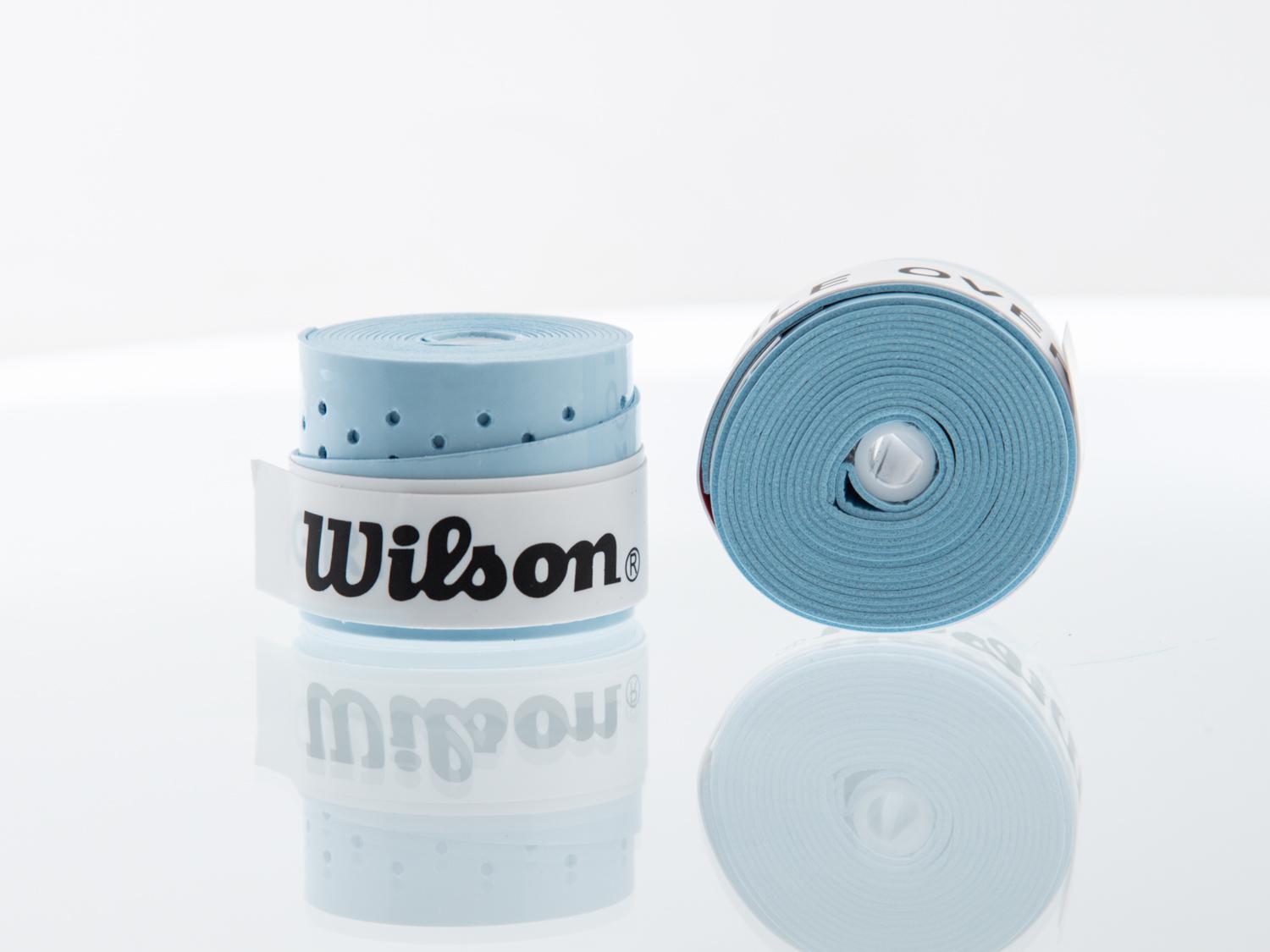 Wilson Overgrip Adhésif Perforé Poignée de Tennis - Ciel bleu