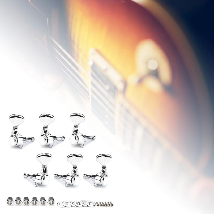 Guitar String Tuning Pegs 3L3R Metal Guitar Tuners Metal Tuners Guitar Accessories Machine Head Locking Tuning Machines
