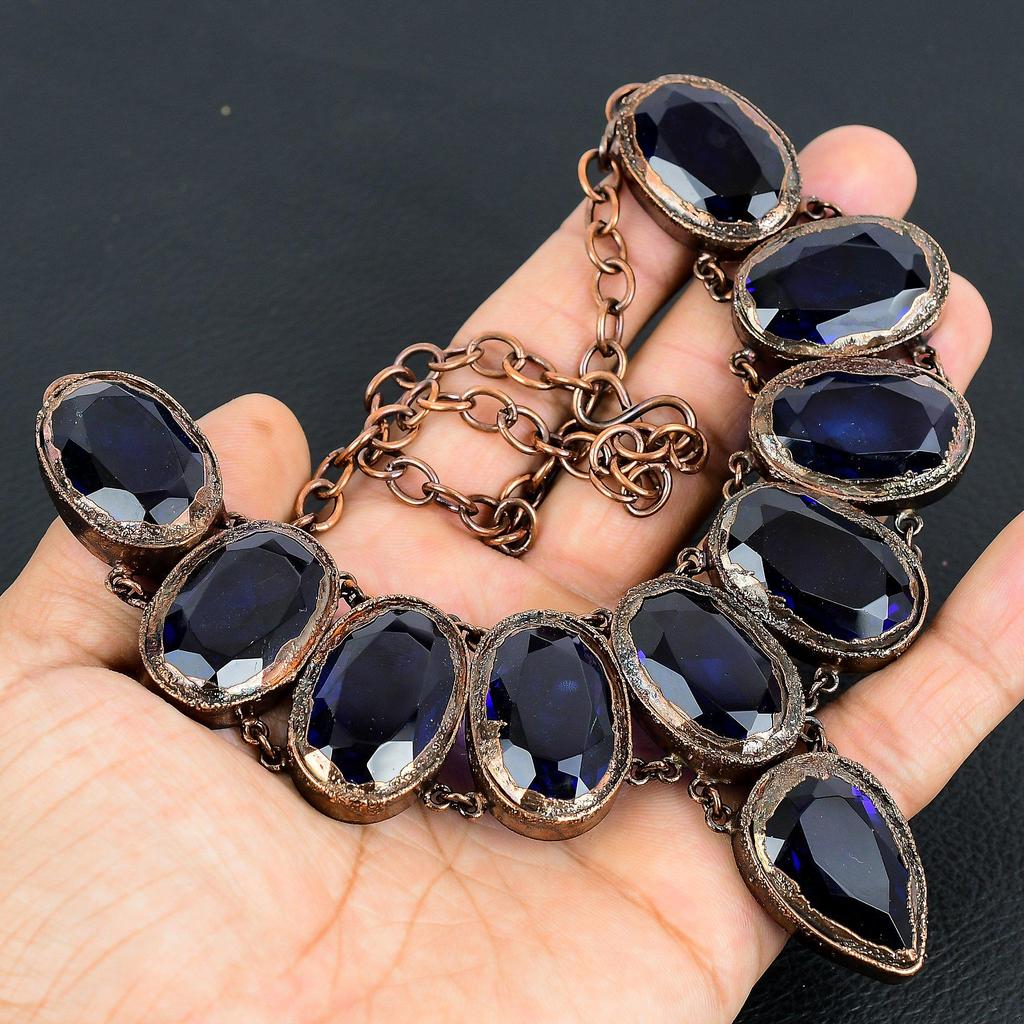 Amethyst Necklace, Copper Electroformed Gemstone Jewelry, Handmade Necklace Amazing Jewelry, Gift For Her