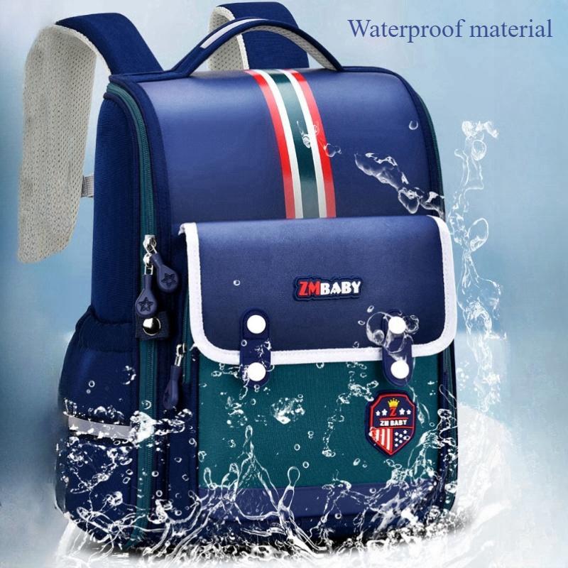 ZMBABY Moda İngiltere Stili Sonbahar Yeni İlkokul Öğrenci Okul Çantası Entegre Tam Açılır Büyük Kapasiteli Çocuk Sırt Çantası 1-3-4. Sınıflar Erkek Çocuk Kitap Çantası