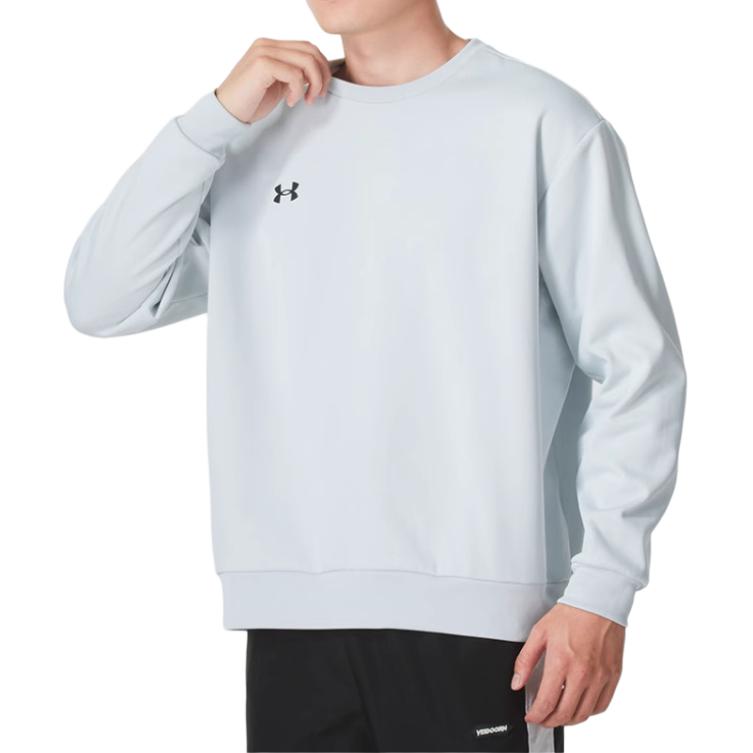Under Armour Logo Pattern Round Neck Pullover Sports Long Sleeve Sweatshirt Unisex sweatshirt Light-Blue 24600305-009