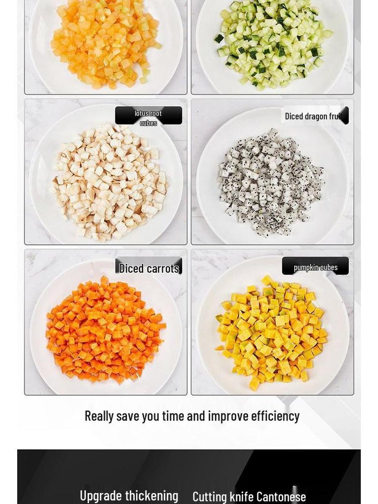Elektrisk Multifunktionell Grönsaksskärare för Kommersiellt Bruk och Matsalar: Tärnings-, Kubs och Skärmaskin