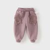 David Bella Children's Pants 2026 New Boys' Anti-Static Jogger Pants Girls' Winter Fleece Pants