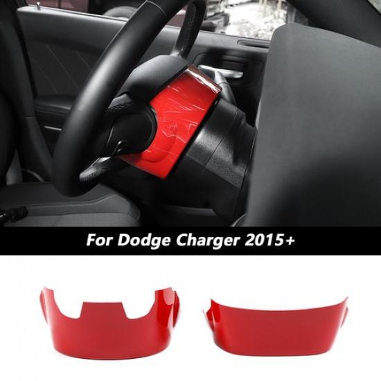 

Red Electric Adjust Steering Wheel Base Trim for Dodge Charger/Challenger 2015+