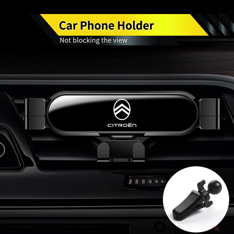 WKZA3 Gravity Phone Holder Air Vent Mount Auto Lock Mobile For Citroen C4 C3 C5 C1 C2 Berlingo Celysee Cactus Picasso Aircross Saxo