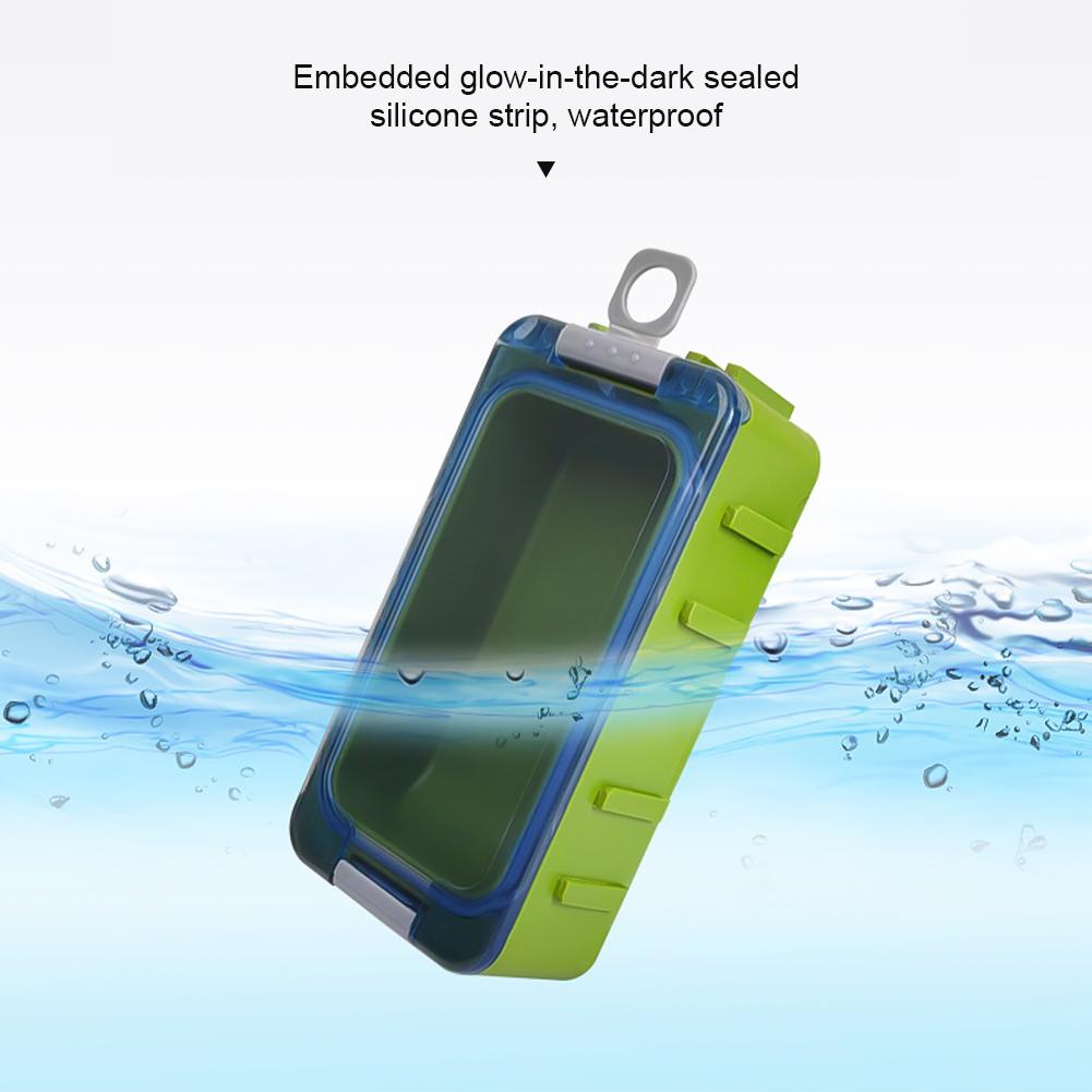 1 Stück Magnetische Köderzubehörbox Mit Fluoreszierendem Dichtungsring Wasserdicht Feuchtigkeitsbeständig Angelgerät Aufbewahrungsbox