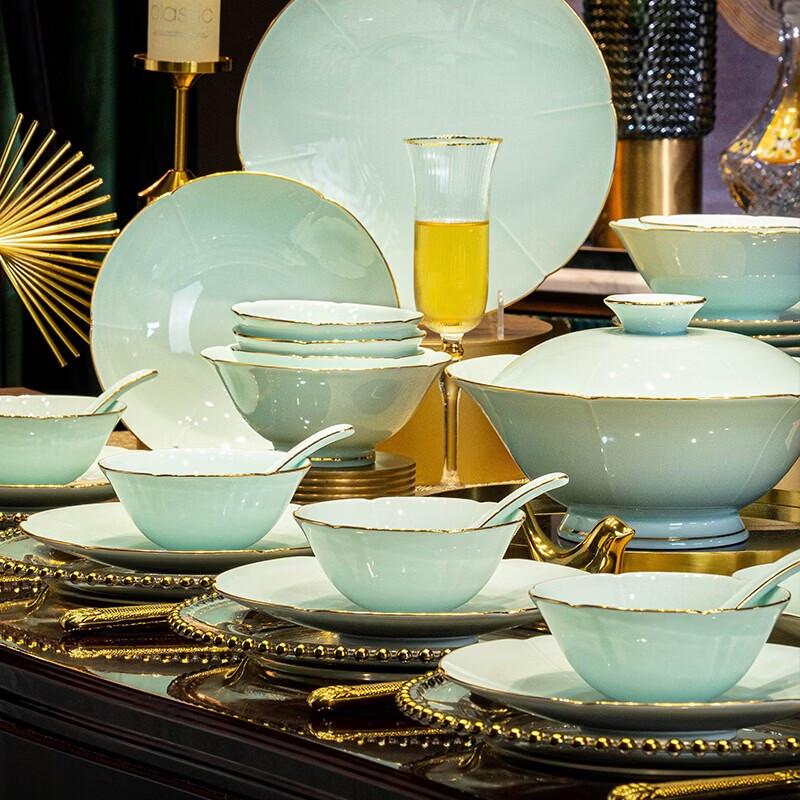 Jingdezhen European Style Gilded Ceramic Dinnerware Set