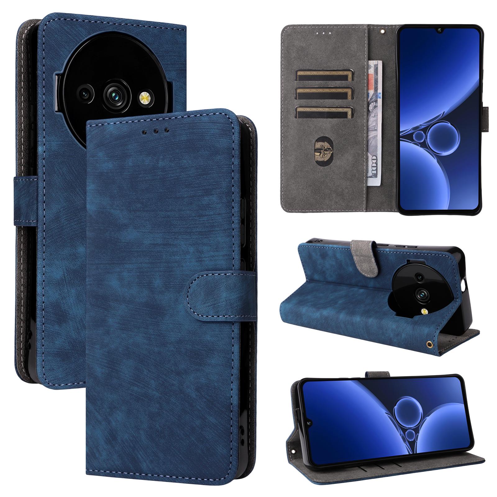 Чехлы-книжки для Oukitel C59 / C59 Pro из искусственной кожи, полная защита корпуса, противоударный, прочный, ретро чехол для телефона for Oukitel C59 / C59 Pro синий