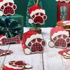 Top Quality 20Pcs Holiday Dog Claw Bones Christmas Decorations, Wooden, Hanging, Christmas Tree Decorations, Pet Theme
