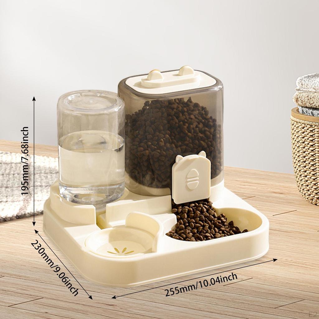 2 In 1 Automatic Pet Feeder Cats Water Container Cat Food Bowl for Small Dogs