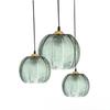 Oeny Chinese Style Leaf Pattern Glass Pendant Light
