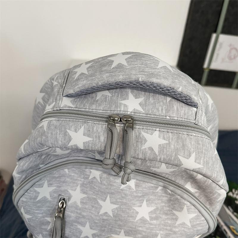College Style Student Schoolbag Star Printed Large Capacity Backpack
