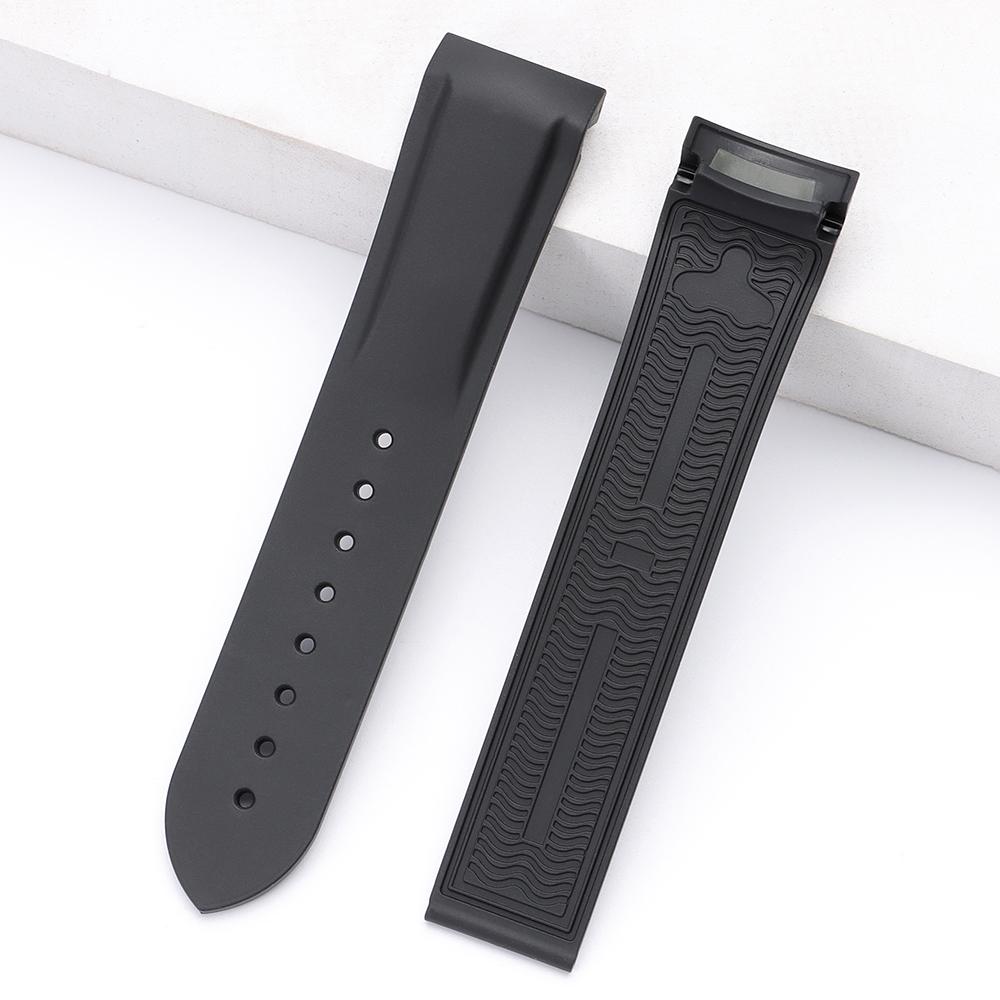 20mm 22mm Rubber Silicone Watchband for Omega Seamaster 300 Speedmaster for Seiko SKX Waterproof Watchband Watch Strap Men Women