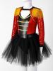 Girls Sequin Tassel Magician Costume Long Sleeve Epaulet Design Tutu Skirt Built In Brief Circus Dress Up