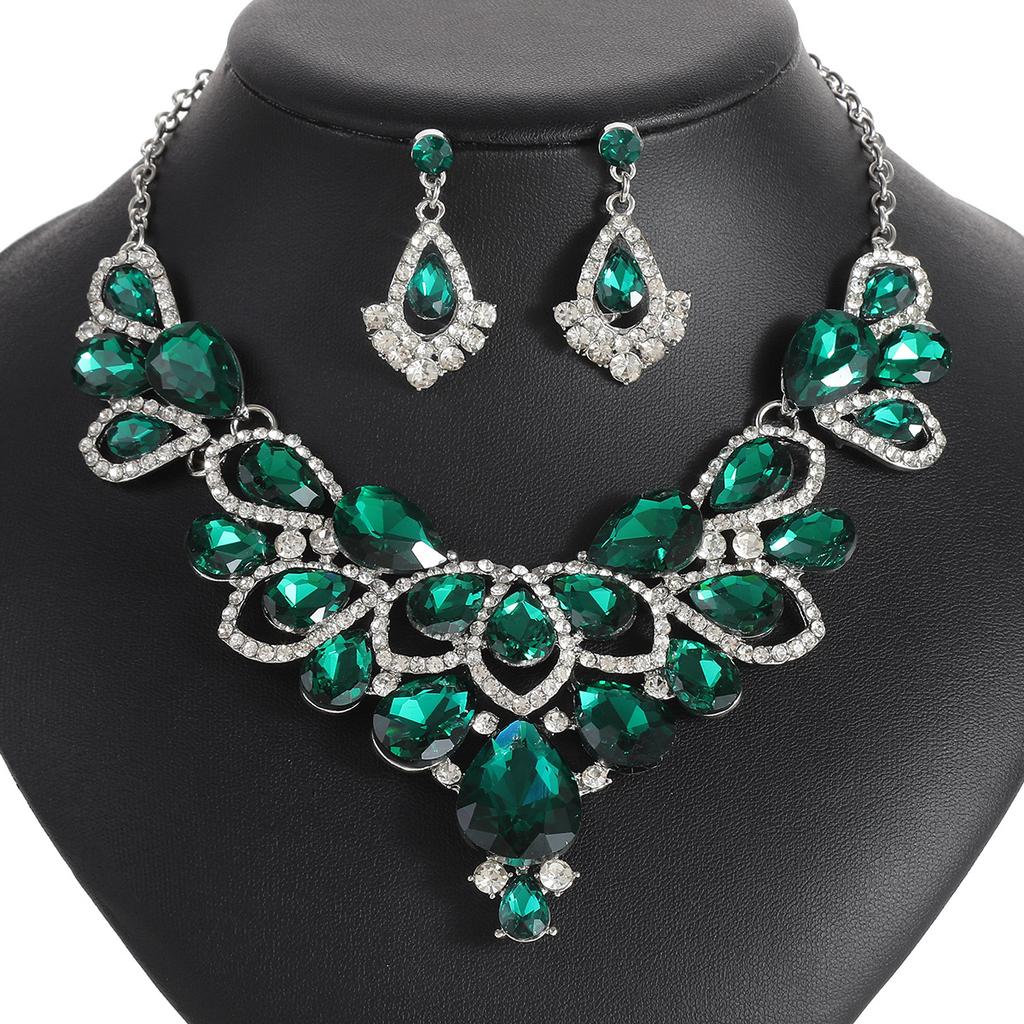 Európai és amerikai stílusú nyaklánc szett mindennapi ötvözet galvanizált esküvői ékszer esküvői ruha estélyi ruha kiegészítők bankett ékszer