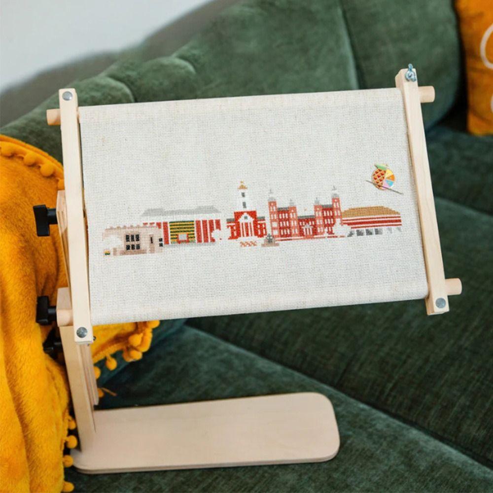 Portable Embroidery Stand Adjustable Angle Cross Stitch Stand Scroll Frame Holder Tapestry Work