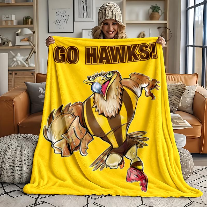Hawthorn Hawks Ultra Soft Flannel Throw Blanket Warm Cozy Blanket for Bed Couch or outdoor best gift