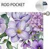 Purple Floral Butterfly Lilac Window Curtains Spring Flower Summer Girls Nature Garden Plant Drapes Treatment Curtain Polyester With Rod Pocket