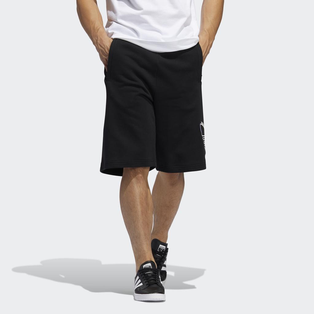 Adidas Originals Shadow Tref Logo Loose Casual Breathable Sport Shorts Men Bottoms Black FM1542