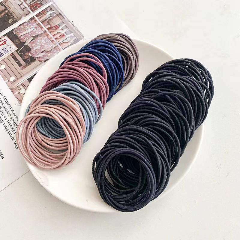 Simple Small Circle, Thin Hair Rope, Hair Tie, High Elastic Rubber Band, Basic Hair Band, Headrope, Headgear, New Year'S Hair Accessories.