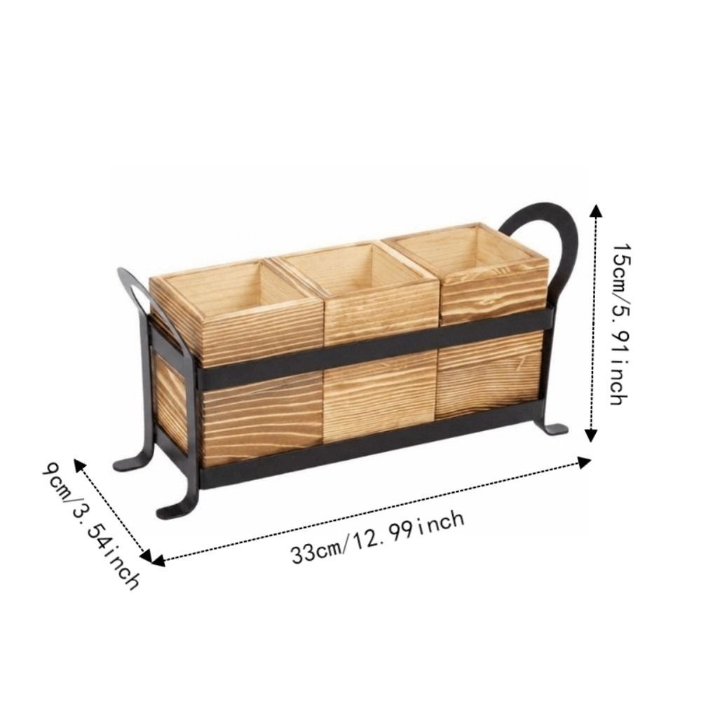 Large Capacity Tableware Storage Box Space Saving Flatware Organizer  Farmhouse