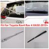Rear Windshield Window Wiper Protective Cover Trim For TOYOTA RAV4 RAV 4 XA50  - 2024 ABS Chrome / Carbon Fiber Accessories