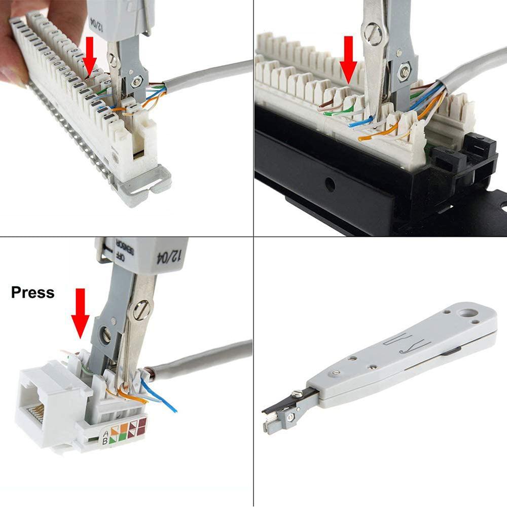 A84X-Professional Punch Down Tool IDC RJ45 RJ11 Cat5e Cat6 Network Telecom Phone Cable Socket Impact Terminal Insertion Tools