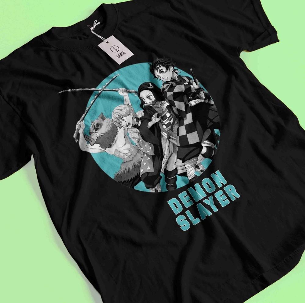 

Рубашка Истребитель демонов Футболка Тандзиро Футболка Зеницу Футболка Мудзан Дома Футболка Иноске Нэдзуко 4XL