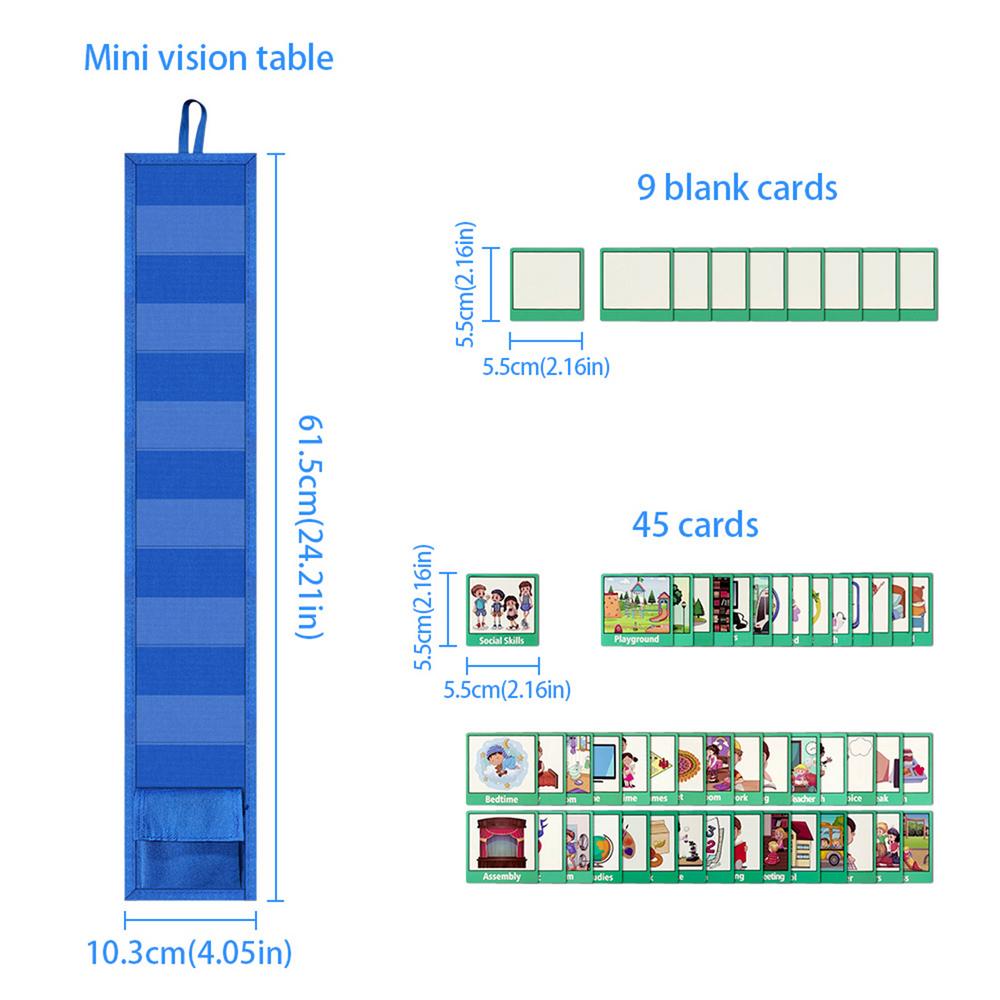 Visual Schedule Chart Mini Travel Schedule Pocket Chart Bedtime Routine Chart Visual Schedule Pocket Chart With 45 Activity card