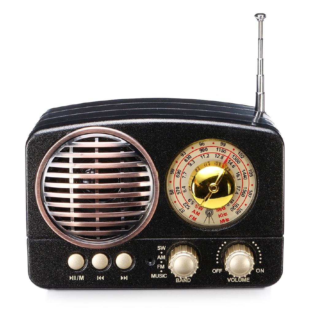 5W Handheld Receiver AM FM SW+bluetooth Speaker USB TF MP3 Music Player Radio Portable MIni Retro Radio