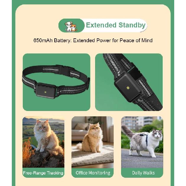 4G Pro GPS Pet Tracker - Real-Time Locator Collar with GPS/Beidou/WiFi, Waterproof, Voice Call & Geo-Fence (CE/FCC)