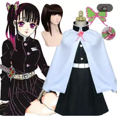 Tsuyuri Kanao Cosplay Kostuum Volwassen Kind Anime Uniform Vrouwen Kimono Haori Pruik Halloween Kleding