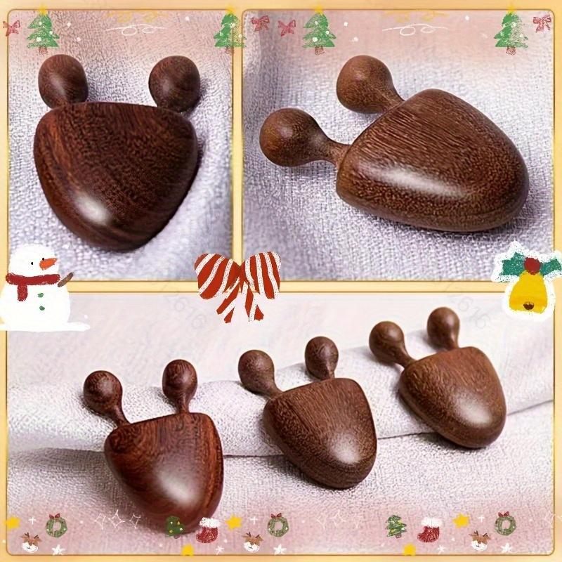 1pc Sandalwood Facial Acupressure Massager - Nose Wing & Full Face Eye/Temple Relaxation, Portable Ergonomic Skincare Device