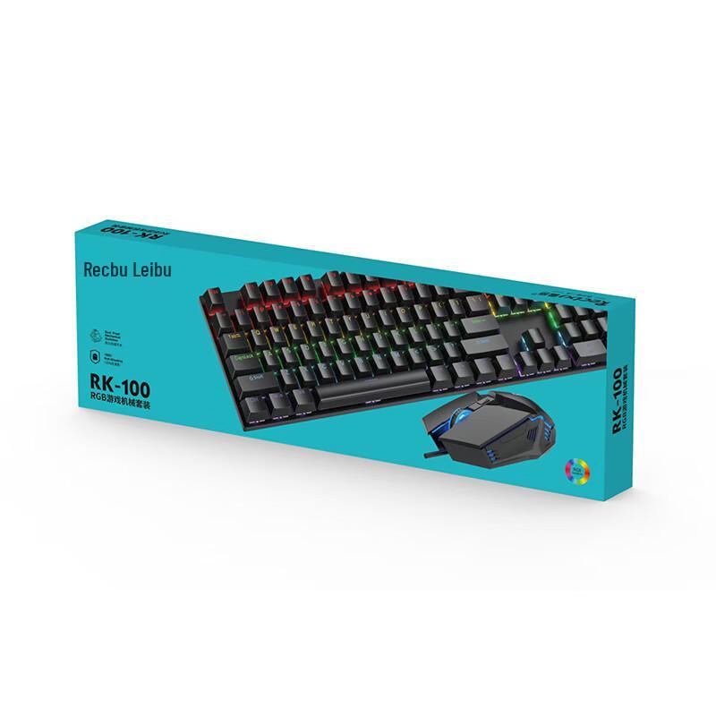 RECBU RK100 Wired RGB Mechanical Keyboard and Mouse Set