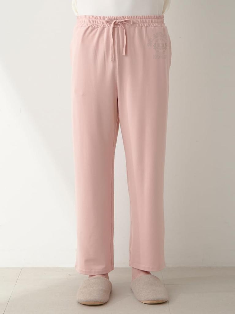 Gelato Pique HOMME Rayon College Logo Long Pink Pants, Men's, PHCP254979,