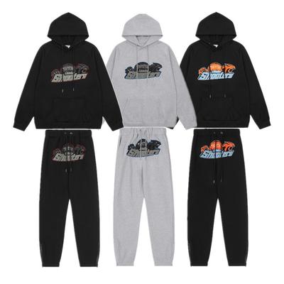 Trapstar Red & Black Tiger Head Towel Embroidery Tracksuit - Couples' Casual Hoodie & Pants Set