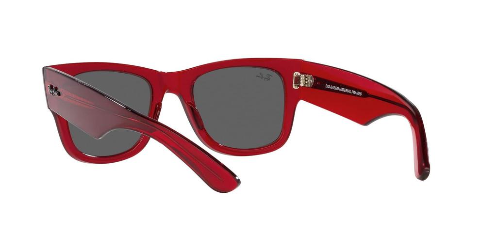 RB0840SF Mega Wayfarer Transparent Red Grey Size 52 Ray-Ban Sunglasses, Frame/Dark Lens,