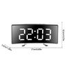 Mirror Double Digital Alarm Clock With Adjustable Night lighting Quiet Operate Temperature Display Double Power Supply