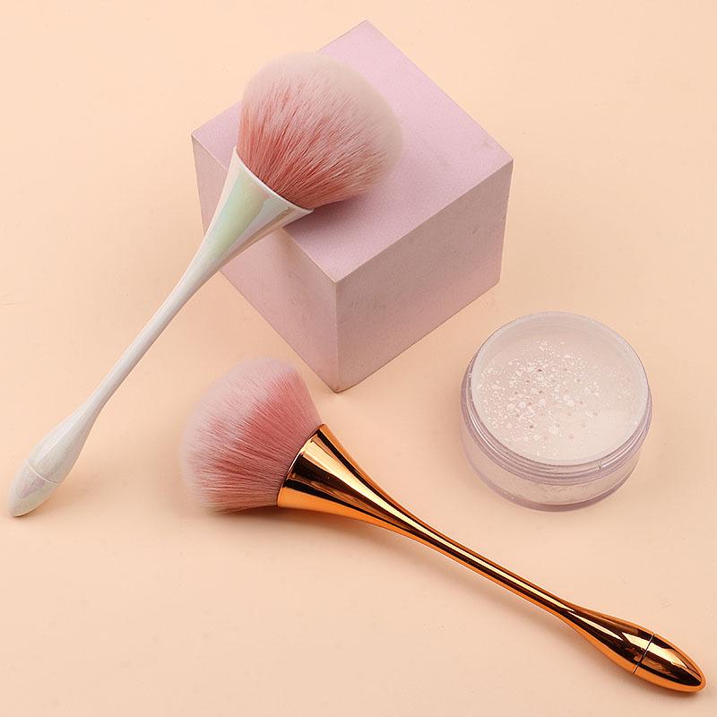 Extra Large Soft Bristle Powder Brush for Nail Dust & Blush with Small Waist Design
