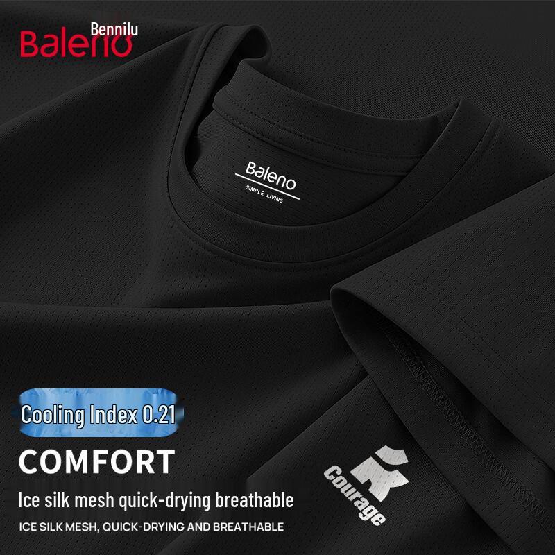 

Baleno Men s Ice Silk Mesh Short Sleeve T-Shirt XL