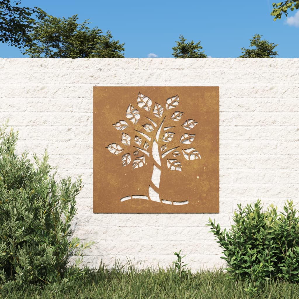 Rustikale Wandkunst im Freien - Vintage Baum des Lebens Skulptur, geeignet für Wohnzimmer, Home Office, Hochzeit Innen- und Außendekoration