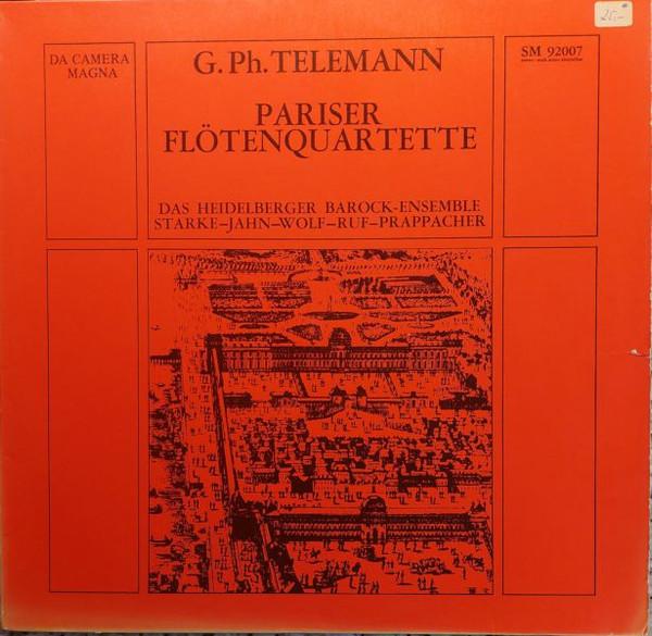 

LP Record GEORG PHILIPP TELEMANN - HEIDELBERG - Pariser Flotenquartette SM92007 Da Camera Magna Germany Classical Used