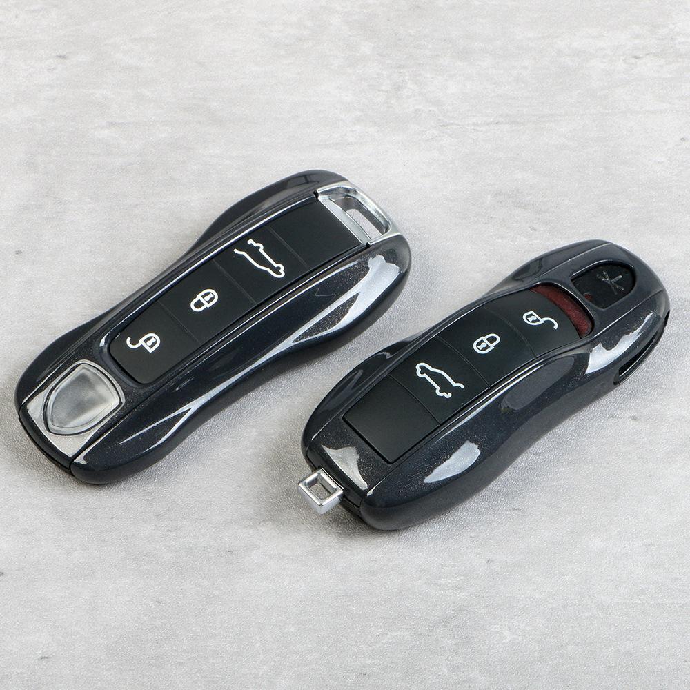 Für Porsche Achatgrau Schlüsselhülle Cayenne Macan911 Paramela 718/taycan Grau