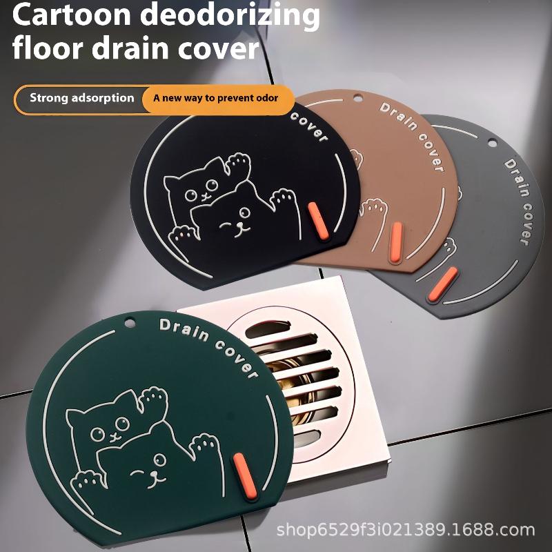 Sewer Floor Drain Cover Deodorizer Bathroom Silicone Deodorant Mat Thickening Kitchen Toilet Toilet Insect-proof Floor Drain Mat